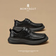 MONTAGUT genuine leather shoes for men in autumn and winter high-end business casual shoes soft sole first layer cowhide men's shoes large leather shoes for men black (first layer cowhide) 40 standard leather shoe size