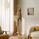 Jiayi clothes hanger floor-standing coat rack bedroom solid wood clothes hanger vertical clothes drying rack office clothes rack