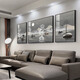 
Chengzi's high-end sofa background wall decoration paintings, light luxury high-end living room hanging paintings, elk triple paintings, murals, atmospheric wall paintings, K11972, 50*70 left and right 90*70 crystal porcelain metal black frame