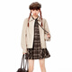 Leding shopping mall same style waisted playful shirt dress autumn new plaid dress C2FAE3523 neutral plaid S