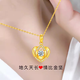 Chu Xiaoxiang gold four-leaf clover necklace for women imitation pure gold pendant 18K pure gold for Valentine's Day for your girlfriend Four-leaf clover