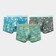 Hailan House Underwear Men's Fun Print 5A Antibacterial Comfortable Platform Flat Corner Four -corner Short Term 3 Pack