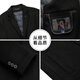 Pier Cardin High-End Wollmantel Herren Lange Windbreaker Jacket Herren neuer Business-Pendler Dickdown Liner Herren Black 170