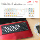 Youben fitted with desktop keyboard large-font keyboard stickers universal key stickers single English letters round beginner fingering practice cute anti-wear and not falling off ZM-701 [Finger color] Square keyboard stickers [High 1.3*Width 1.1cm]