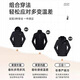 JEEP SPIRIT Jacket Men's Outdoor Three-in-One Jacket Men's Fleece Removable Coldproof Mountaineering Jacket Men Black 2XL