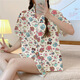 Pyjamas pour femmes trois pièces d'été japonais ins mignon carton pantalon à manches courtes petites et mignons ensembles de vêtements maison wzl1479 m [80-100jin recommandés [Jin est égal à 0,5 kg]]]