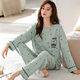 Zhidoudou 6xl Extra-große fette Schwester langärmelige Pyjamas für Frauen im Frühjahr und Herbst und Fett Plus Size 240 Jin [Jin entspricht 0,5 kg] Lose Set Herbst und Winter KNC9923 S 60-80 Jin [Jin gleich 0,5 kg]
