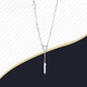 Fiber beam (QIANSHU) platinum necklace women's pt950 platinum pendant love letter tassel clavicle chain platinum necklace weight about 4-4.1 grams length about 41+2.5 cm lov