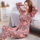 
Pure cotton pajamas women's long-sleeved spring and autumn suit summer cardigan large size middle-aged home clothing 842 XL suitable for 120-140Jin [Jin equals 0.5 kg]