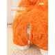 Mantenga linda alpaca montura muñeca taburete asiento animal muñeca con ruedas regalo de cumpleaños de juguete de lujos de lujo para mujeres para mujeres con estilo de polea de naranja desgarrable 1.12m