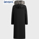 Caeser (KAISER) imported cross marten over knee long mink sleeves over the peacock peacock fur mink coat men's fur integrated winter black (extended cross marten inner liner) mink sleeves 48/L