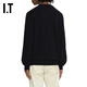 PLAY COMME DES GARCONS CDG IT 川久保玲情侣款圆领羊毛针织开衫 BKX/黑色 M
