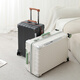 
DULA suitcase high-value multi-functional with cup holder USB trolley suitcase password box cool white and green 20 inches