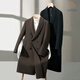 DK High-End-Männer 100% Wollmantel Herren mitten in Winter Trend vielseitiger doppelseitiger Wollschatzmantel Herren braun m