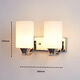 Yaotian simple modern fashion creative bedside glass wall lamp with switch living room lamp bedroom lamp aisle lamp indoor wall lamp chrome double head without switch without light bulb