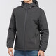 Woodpecker (TUCANO) plus velvet integrated jacket for women and men single-layer outdoor autumn and winter mountaineering jacket jacket warm soft shell windbreaker 9930A dark gray-men [solid color] L