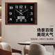 Combasi Wall Reloj Sala de estar Reloj Wall 2025 New Simple Creative Clock Fashionable Quartz Clock Office Hanger 6626 Wood Grain Black Simple