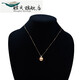 Shengbei 13-14mm seawater pearl large particle pendant 18K gold square square chromium oxide gold 13-14mm