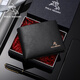Paul mesid para hombres billetera de cuero corta de cuero para hombres de cuero de cuero regalo de cumpleaños para billetera para novio marido padre 8602177-1 [caja de regalo de alta calidad]