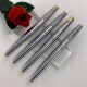 Yongsheng 601 all-steel piston type 14K dark tip gold pen with large capacity full steel silver clip 14K gold pen other xF tips