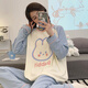 
Yalu pajamas women's 2025 new spring and autumn day cute rabbit long-sleeved pajamas two-piece women's home clothing set 15567 women M women (suggested weight 80-100 Jin [Jin equals 0.5 kg])