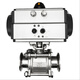 Pneumatic quick-install ball valve chuck three-piece ball valve clamp pneumatic quick-install 304 stainless steel valve Q681F-16P Pneumatic chuck three-piece ball valve/Q681F-16P DN15/No accessories