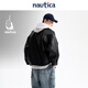 Nautica white sail star same style white sail CityBoy loose comfortable jacket leather jacket men JPJW4401 black 0TB L