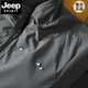 JEEP SPIRIT Reversible Autumn and Winter Casual Men's Outdoor Windproof and Waterproof Stand-up Collar Thin Velvet Warm Jacket Casual Jacket Trendy Black (8915) 2XL (145-160Jin Jin equals 0.5kg)