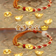 Fat Donglai's same style red rope k gold bracelet golden 999 small ingot for men and women, birth year gold ingot about 0.1g