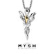 Mingyang Zhuhai 925 silver necklace men's hip-hop trend cross pendant men's sweater chain simple high-end fashion accessories pendant-with 60CM steel chain