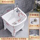 Shantou Lincun mop pool household balcony bathroom integrated small mop pool floor-standing high-foot ceramic 40 cm flat mouth manual drain
