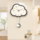 Long time no see cream style wall clock living room simple creative clock home restaurant cloud wall clock hanging watch