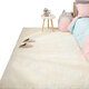 Hua Feihua Nordic ins style girly white plush bedroom bedside living room coffee table carpet customized full-cover carpet off-white upgraded thickened 200x300 cm