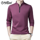 Jinlilai Langarmed T-Shirt für Herren Trendy Stand Collar Halbzipper Casual Top Basis Hemd Frühling schwarzes Polo-Hemd Männer Flaggschiff offiziell 6623 Black M 165