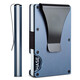 Parsondi Light Luxury Brand Anti-theft Men's Multi-function Card Clip Anti-magnetic Metal Aluminum Card Box Credit Card Wallet Card Wallet Silver