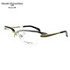 Masaki Masaki Matsushima Titanium Lunes Half Cadre pour les hommes et les femmes verres de myopie Cadre MF1278 Col.1 Black and Gold