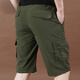 Jeep (Jeep) Shorts Herren American Summer Workwear Dünne fünf Viertelhosen mit mittlerer Hose atmungsaktueller Sport mehr Tafelstrand Big Shorts 9856 Military Green 2xl