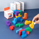 Sangetian (Sangty) Dreidimensionales Tangram Würfel Baustein Puzzle Soma Würfel Bausteine ​​für Kinder frühes Bildung Spielzeug dreidimensionaler Tangram (20 Eingangsstufen/1 Anweisungsstück)