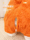 Bleiben Sie niedlich Alpaka Mount Dollhocker Sitztierpuppe mit Rädern Großer Erwachsener Plüschspielzeug Geburtstagsgeschenk für Mädchen Orange Abnehmbar 1,12 m