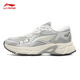 Li ning Sportschuhe 2025 Neu atmungsaktiv und gepolstert lässige Laufschuhe Autumn Mesh Mesh Soft Sout Herren Dad Schuhe Herrenmünzen grau 42