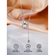BOMP Shijiahua Roski zirconium foot silver interlocking tassel necklace women's sterling silver clavicle chain light luxury 2024 new style (999 pure silver) interlocking tassel necklace