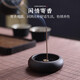 Tingda whole wood ebony 4-hole bowl mini incense holder wooden incense holder indoor agarwood sandalwood plate ornament ebony model-small incense burner diameter 6cm