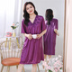 Dai Mingxuan nightgown for women in summer ice silk sexy pajamas for women in summer short-sleeved imitation silk cool lace V-neck home clothing XS831# green one size (suggested 85-145Jin [Jin equals 0.5 kg])