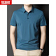 Hengyuanxiang (HYX) summer lapel traceless short-sleeved T-shirt for men's vertical striped casual polo. shirt for men's fashion thin ice silk half-sleeved gray 6996 170/M