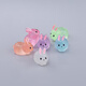 Mini adornos de decoración de la oficina adornos de conejo luminoso de escritorio de escritorio de cristal brillante juego de muñecas de animales luminosos conejo de oreja luminosa 10 colores mixtos