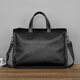 COW briefcase men's genuine leather handbag first layer cowhide men's bag computer bag C-8620 elegant black 14 inches