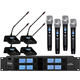 Runpu Runpu Haus in der Haushaltskonferenz Mikrofon Infrarot Frequenz Wireless Eins-zu-Tour-Vier-Mikrofon 4 Handheld + 4 Schwung RP-WUHF698U