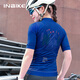 INBIKE summer breathable cycling clothing top short-sleeved cycling clothing road mountain bike men's and women's equipment navy rabbit L