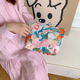 Fan Yejia Ins Style Make -up -Beutel große Kapazität tragbare Innenverbindungsbeutel Hautpflegeprodukte Aufbewahrungstasche Jacquard Tuch Zertifikat Toilettenbeutel Ölmalerei Orange Pulver 26*19*5 cm