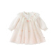 DAVE&BELLA girls' dress spring new style children's princess dress fashionable baby girl children's dress children's mesh skirt seashell pink ready stock 90 cm (recommended height 80-90cm)